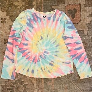 SO Kids Colorful Tie-Dye Long Sleeve Tee